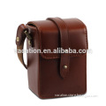 brown leather PU waterproof camera bag